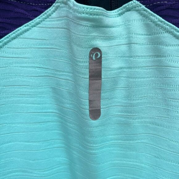 Pearl Izumi teal/purple workout top. Support built-in bra, meal side inserts, M - Picture 5 of 8